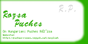 rozsa puches business card